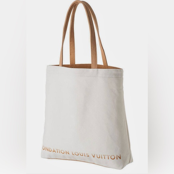 Louis Vuitton Limited Edition Fondation Tote Bag in Cream and Tan - Picture 14 of 16